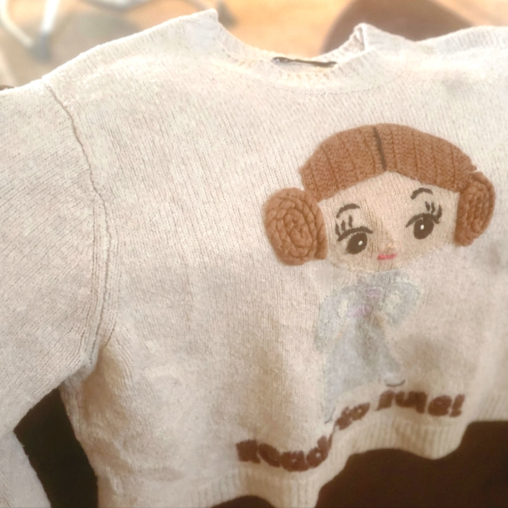 Zara x Star Wars Princess Leia ready to rule oversized sweater SMALL